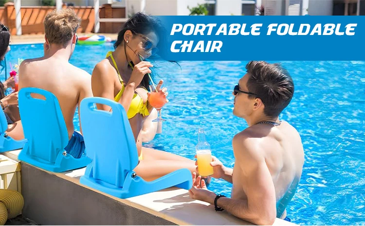 Outdoor Patio Beach Poolside Lounge Chair Lightweight Boat Yacht Plastic Floor Flip Seat