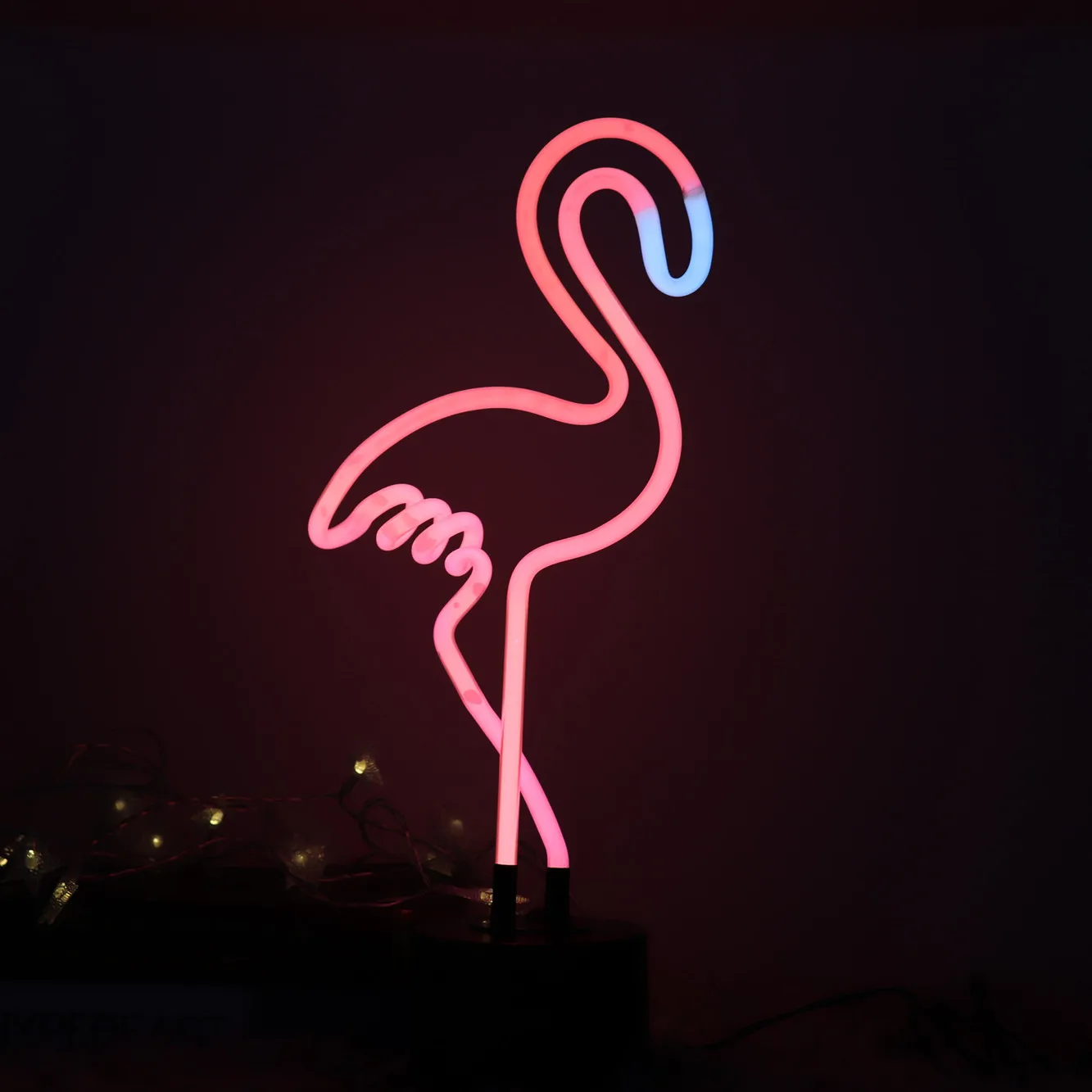 Hot sale 12V DC china glass logo black base neon light sign custom unicorn neon sculpture glass neon desk lamp