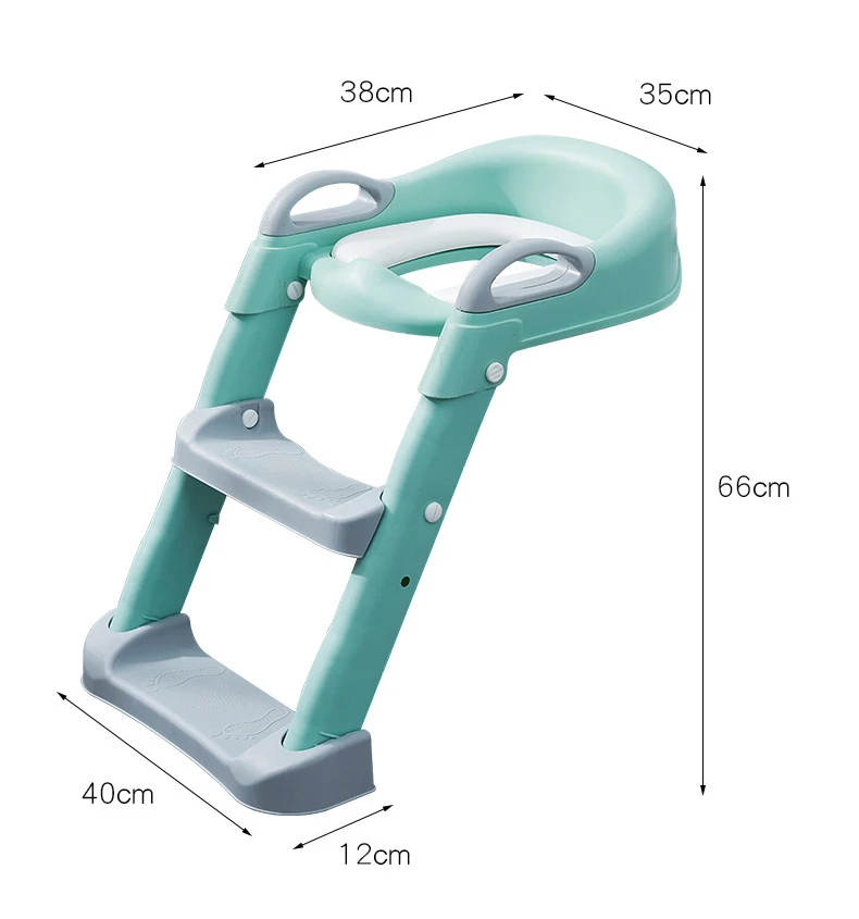 Folding Infant Potty Seat Urinal Backrest Training Chair with Step Stool Ladder for Baby Toddlers Boys Girls Safe Toilet Potties