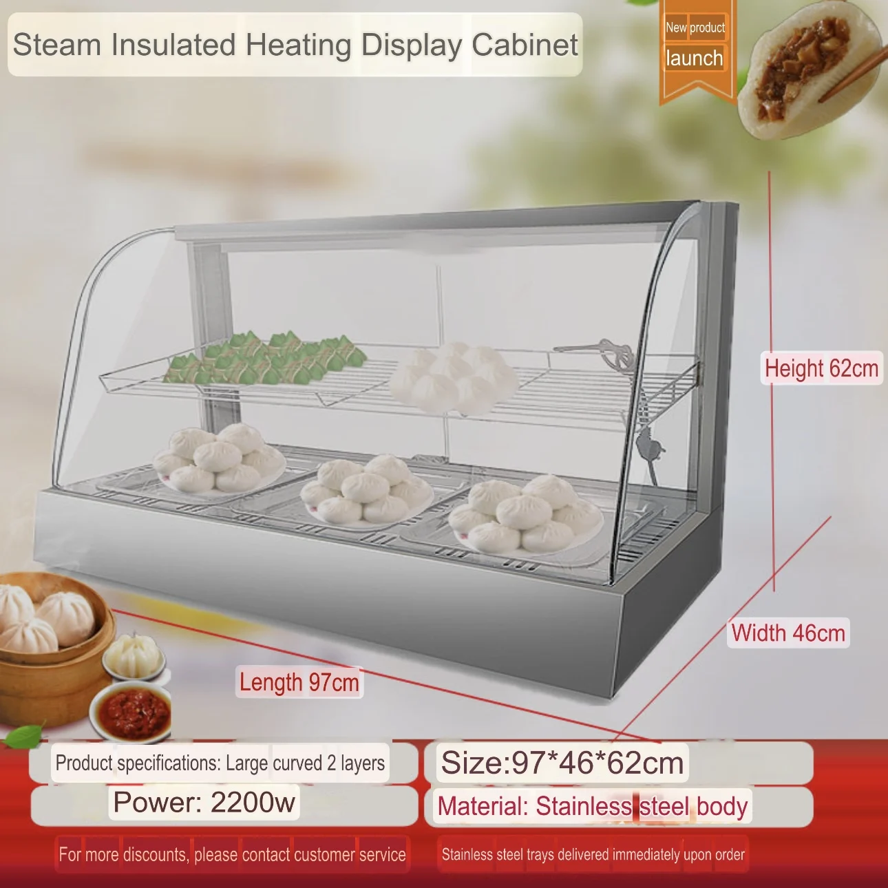 Heating table small glass steamer steamed bun cabinet fully automatic steaming bun furnace insulation cabinet steamed buns