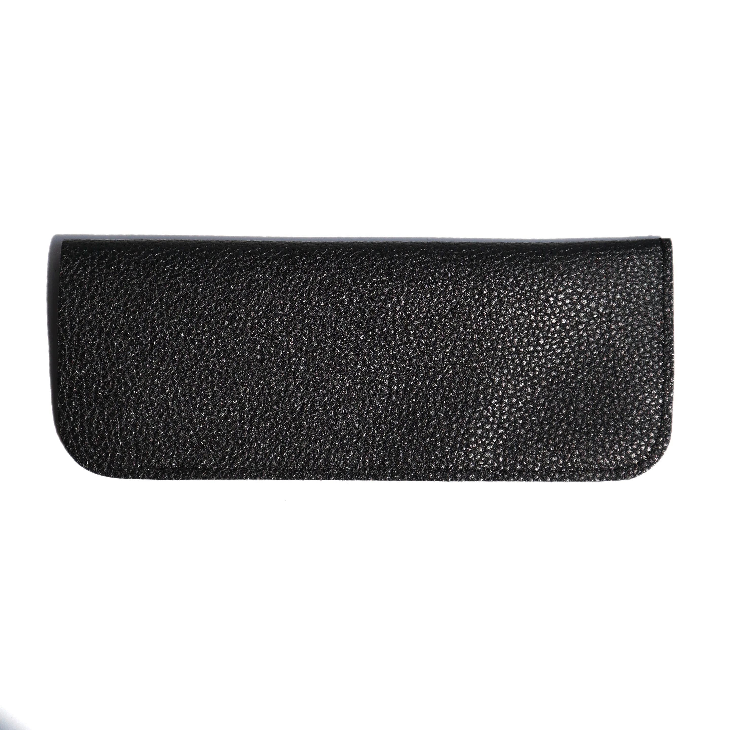 Cheap Reading Glasses Pouch Leather Black Wholesale Custom Leather Pouch for Glasses Package Eye Glasses Pouch Custom