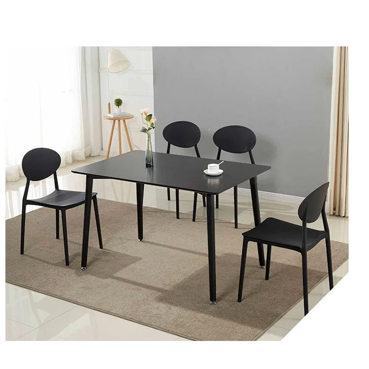 
Nordic rock board dining table fashion design dining table popular solid wood dining table and chair combination 
