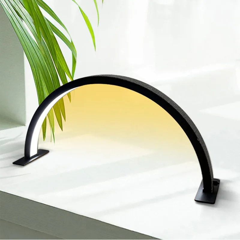 New arrive Design Arc Eyelash LED Light desktop Half Moon Lamp For Nail Table Half Moon Light Beauty Lamp