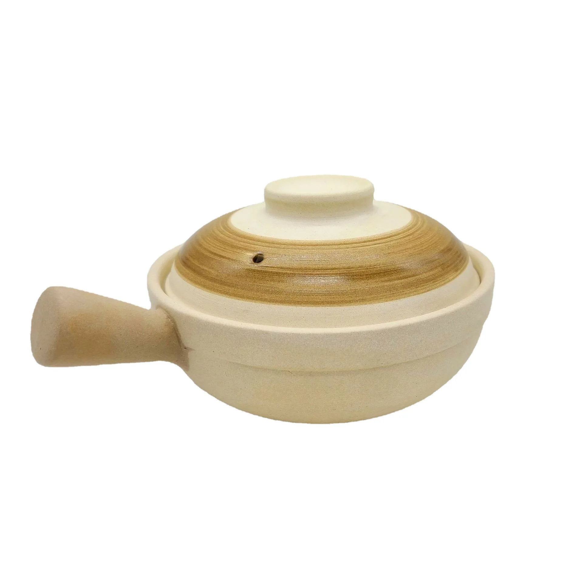 Chinese Style Traditional Cooking Casserole, Hong Kong Style Rice/Porridge Pot Clay  with single handle