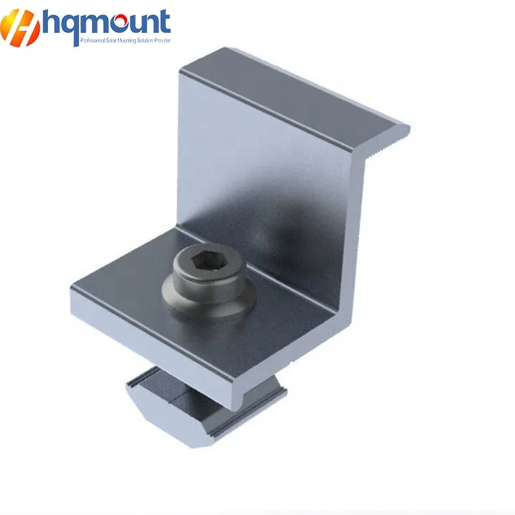 China Factory Aluminium Mid End Clamp for Solar Panel Mounting Brackets