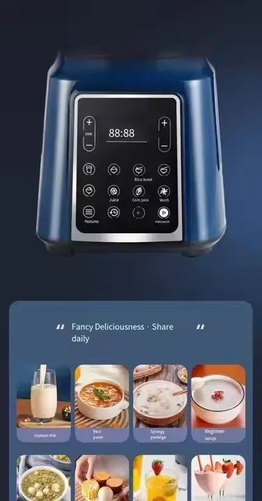 Electric Household Kitchen Multifunctional Blender Juicer Automatic Heating Soy Milk Baby Food Machine Glass Variable Speed