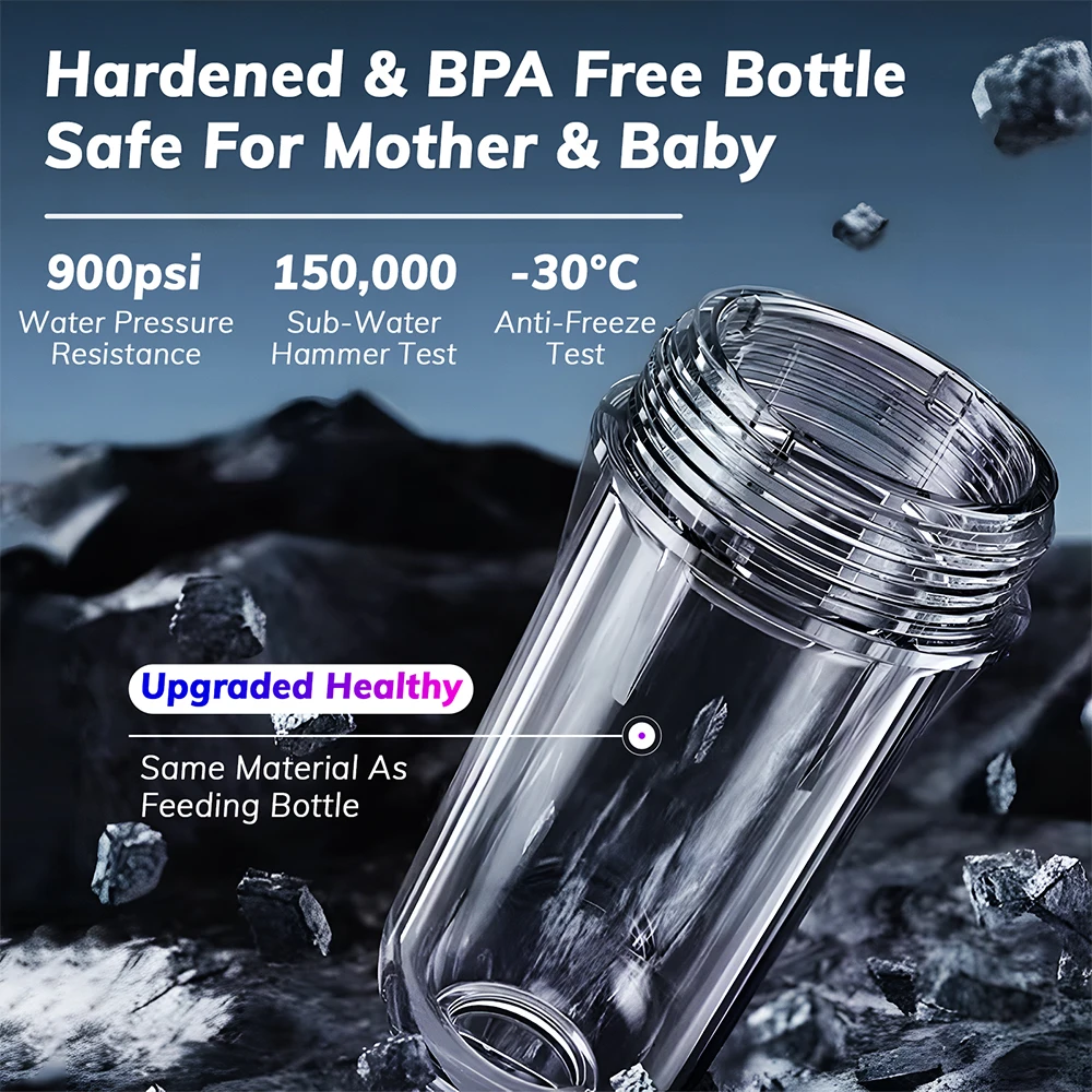 Water Sediment Filter  40/300 Microns Water Driven Flush  Well Water Filtration System