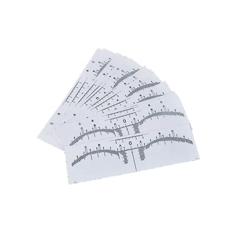 OEM Eyebrow Ruler Sticker Measuring Eyebrow Tool Strong Adhesive Eyebrow Stencil for Permanent Makeup
