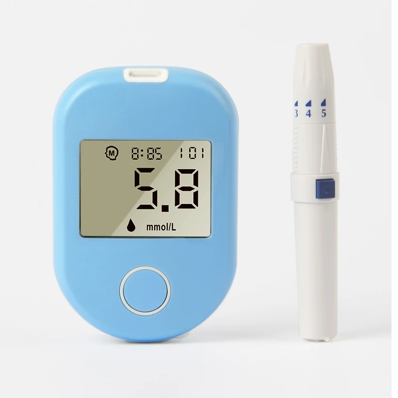 
Blue Removable Battery Blood Glucose Monitor Digital Glucometer 