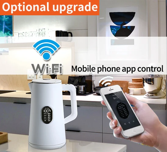 Matte Black 1.5L Double Layer Stainless Steel Cool Touch Electric Kettle Black Electric Jug