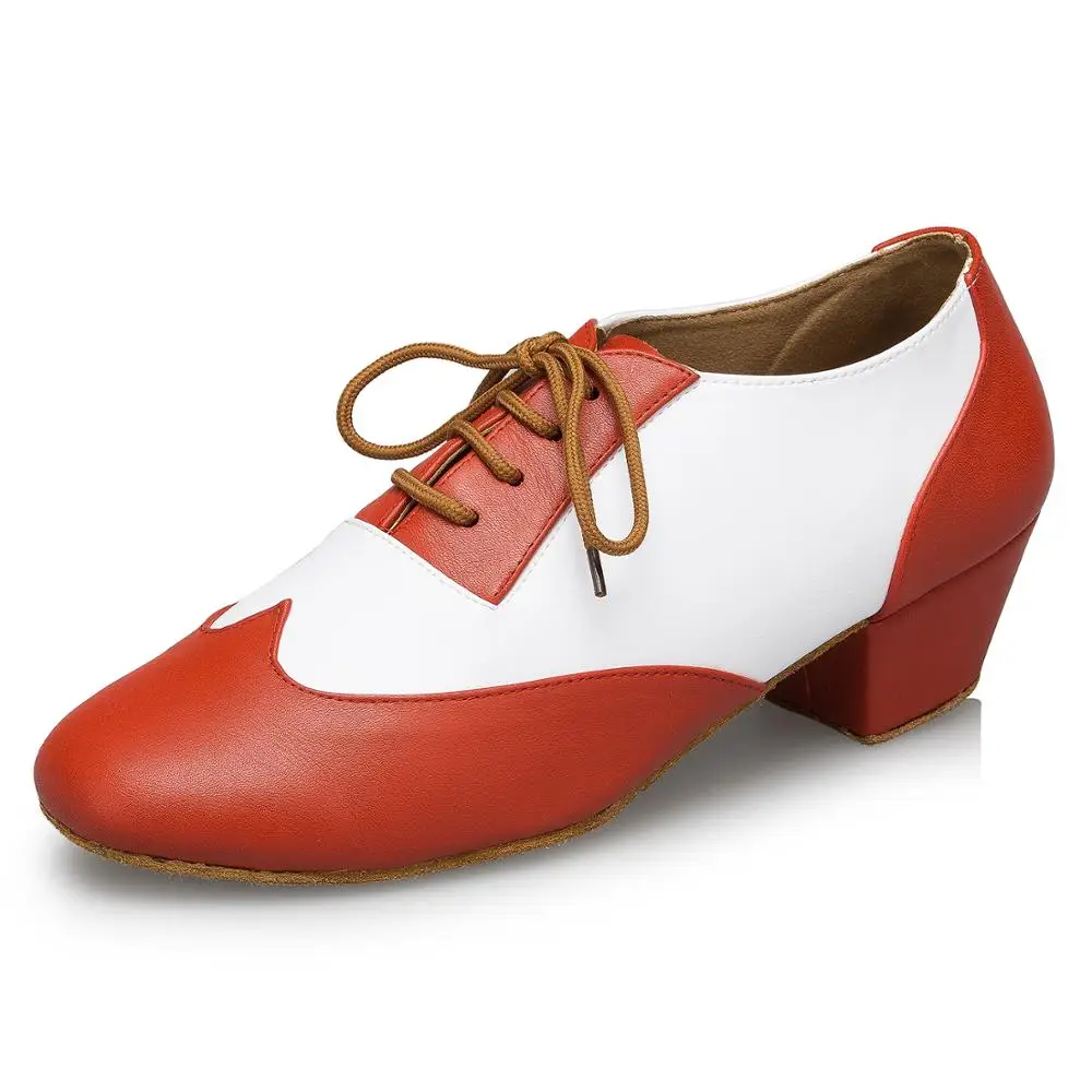 Wholesale L177 Genuine Leather  Material Red with a Height of 4.5 cm Latin Man Dance Shoes