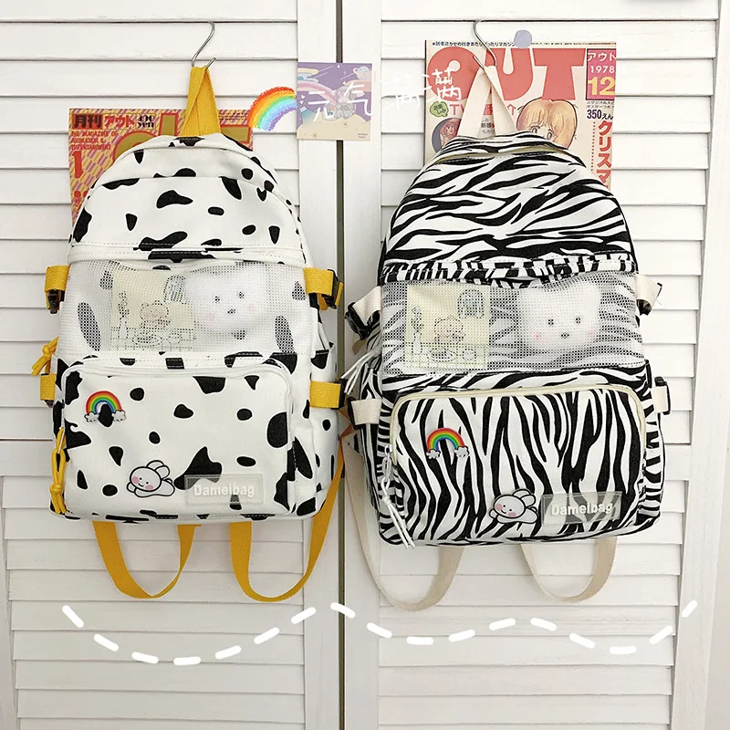 Cheap New design cute canvas girls kids college backpack school bags for student