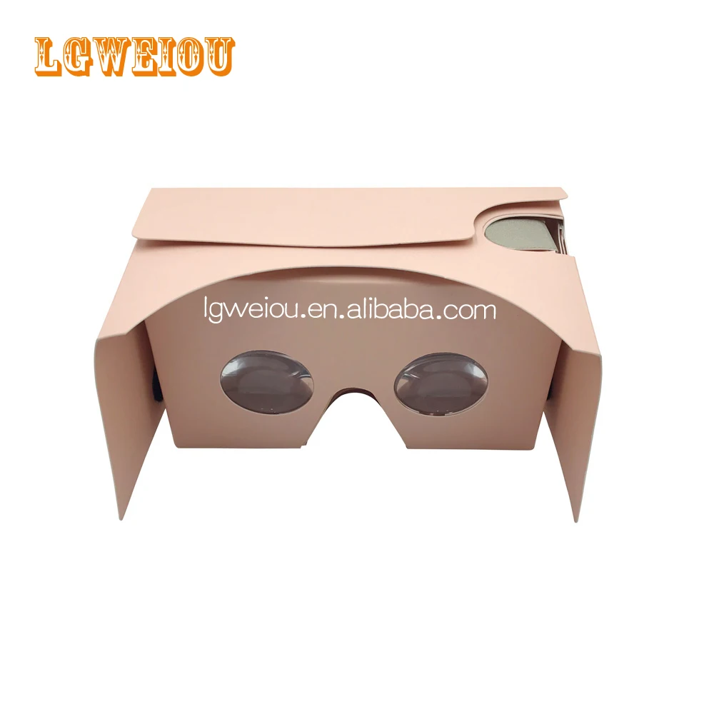 
Fashion And Low Price VR Cardboard 3D Glasses For Mobile Phone 3D Movie pink paper glasses box OEM 