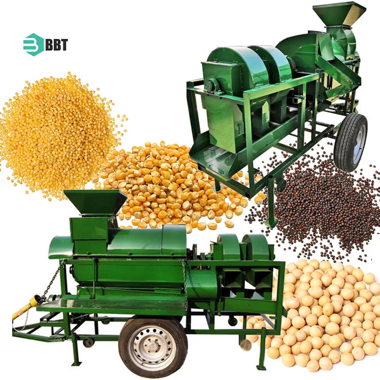Factory Price Multifunctional Wheat Grain Soybean Threshing Machine Thresher Large Maize Sheller Corn Thresher Machine
