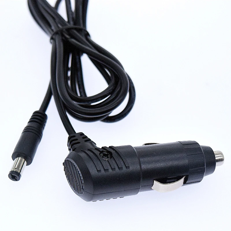 Factory Custom 12v-24v 90 Degree Right Angle DC 5.5*2.1 Cigar Plug Car Cigarette Lighter Power Cable