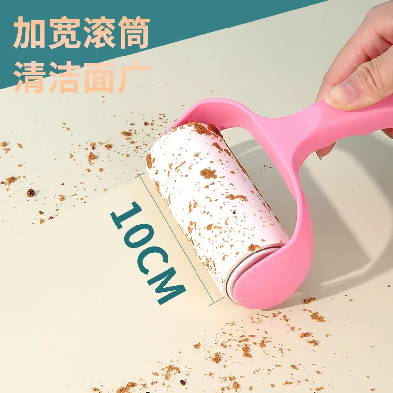 Household Portable Sticky Roller Dust Fuzz Hair Lint Roller Reusable Floor Cleaning Adhesive Remover Lint Sticking Roller