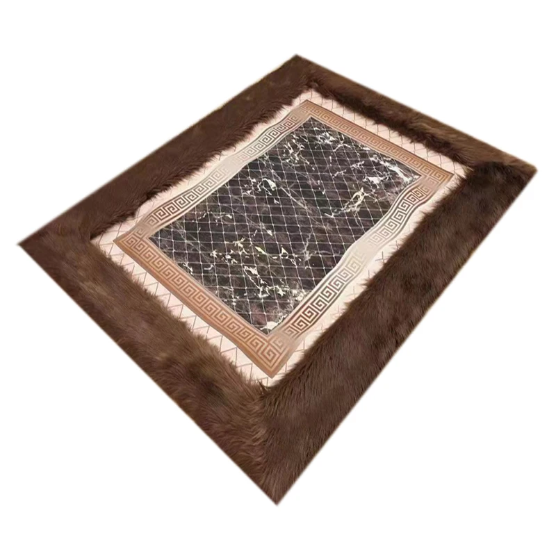 furry long pile sheepskin mat animal shaped rugs area carpet