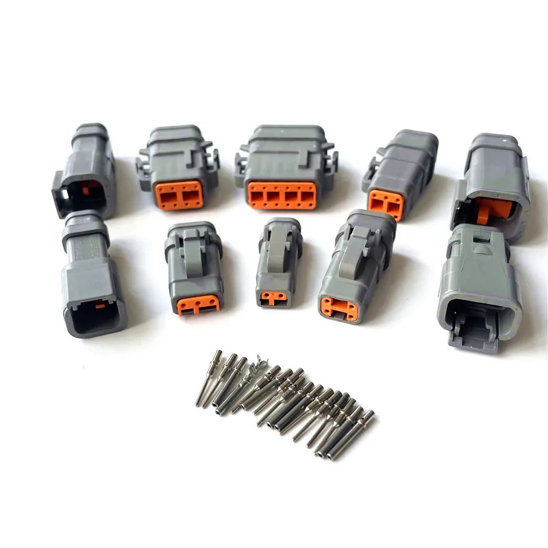 8 Pin Deutsch DTM male female Auto Waterproof Wire Connector Grey Socket Plug DTM06-8S-E007 DTM06-6S DTM04-6P ATM06-6S ATM04-6P