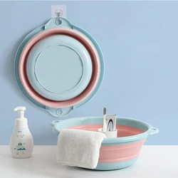 Simple thickened large foldable washbasin wall-mounted silicone washbasin portable foot wash clothes wash basin