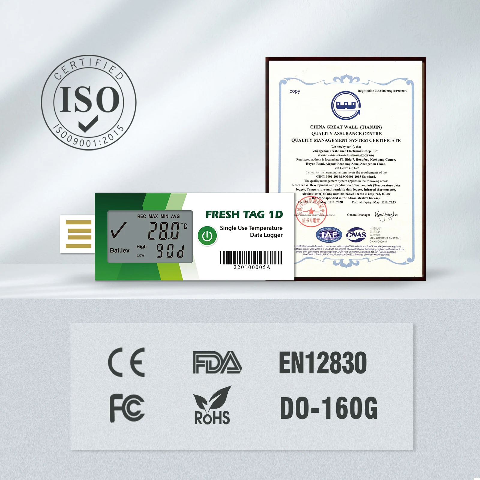 Low cost manufacturers pdf LCD Disposable temperature data logger