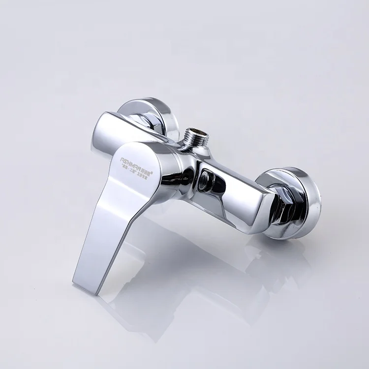 China faucet supplier luxury bathroom shower mixer set wall mounted brass bath shower faucet for cold and hot water
