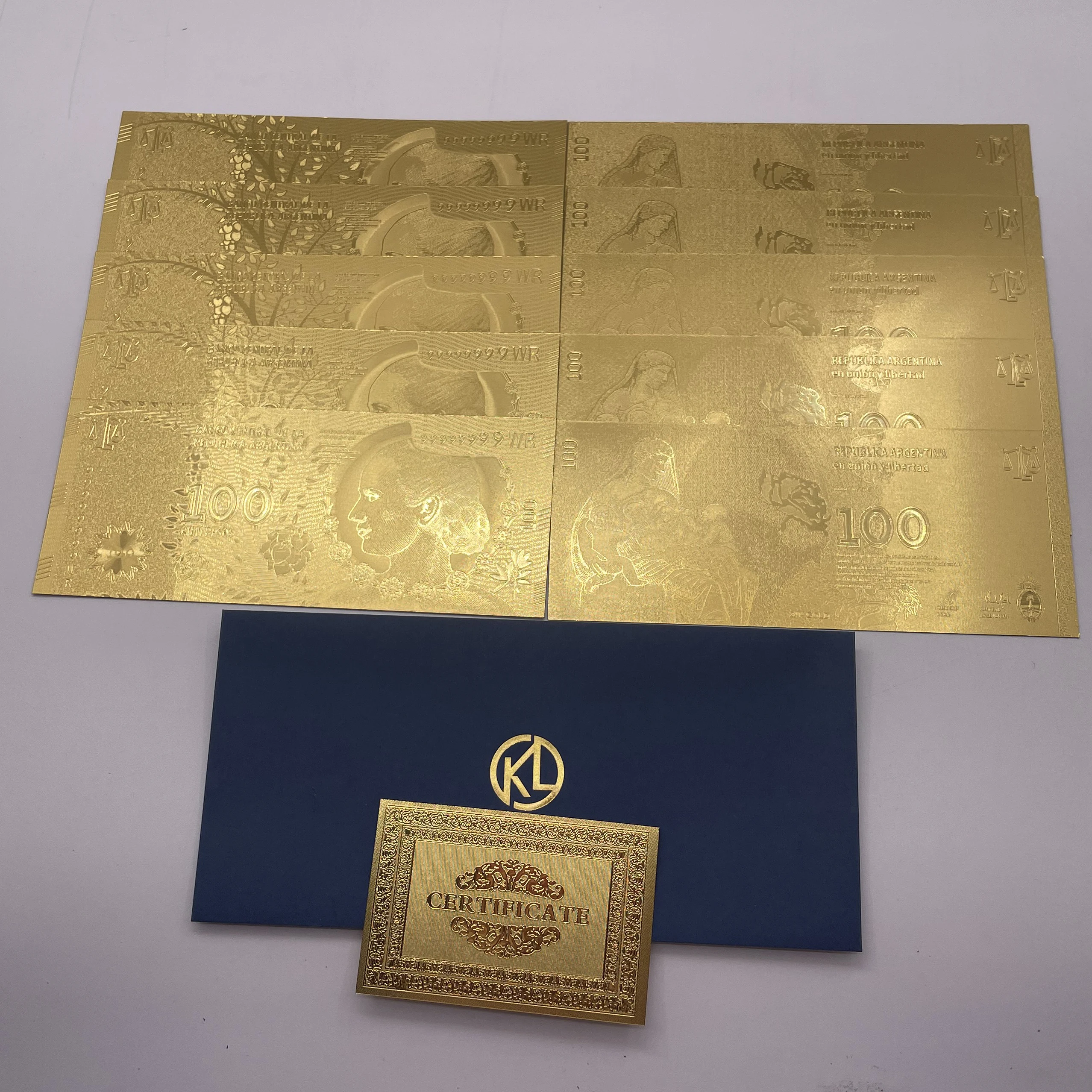 Free shipping Argentina money 100 ARS 24k gold plated foil banknote in stock