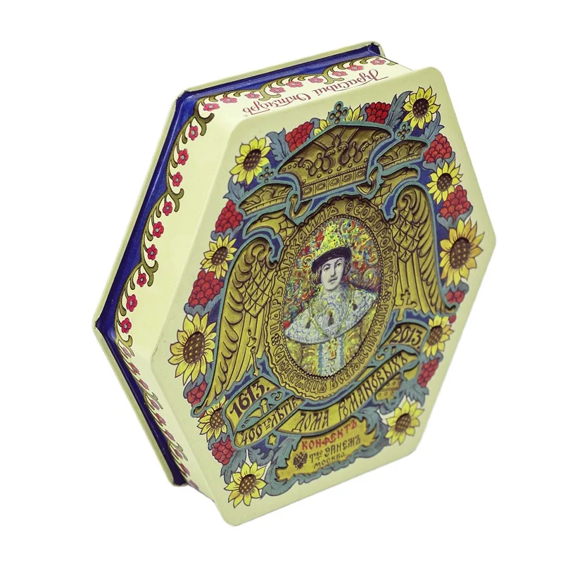 
irregular shape metal cake packing tin 