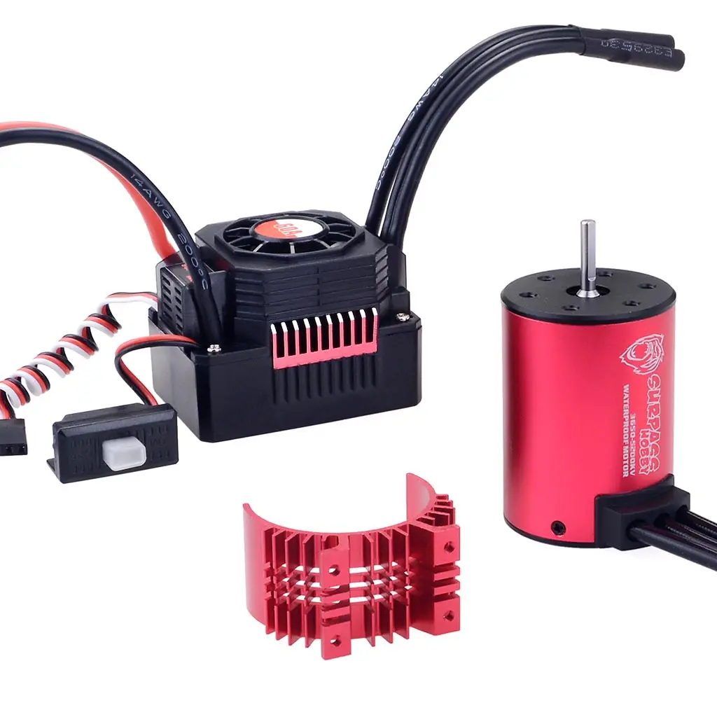 KK Waterproof 3650 dc motor w/60A ESC combo set for 1/10th on road off-road Buggy Truck rc car
