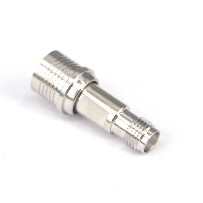 High Frequency Stainless Steel SMA Female to QMA male RF Coax Adapter Connector