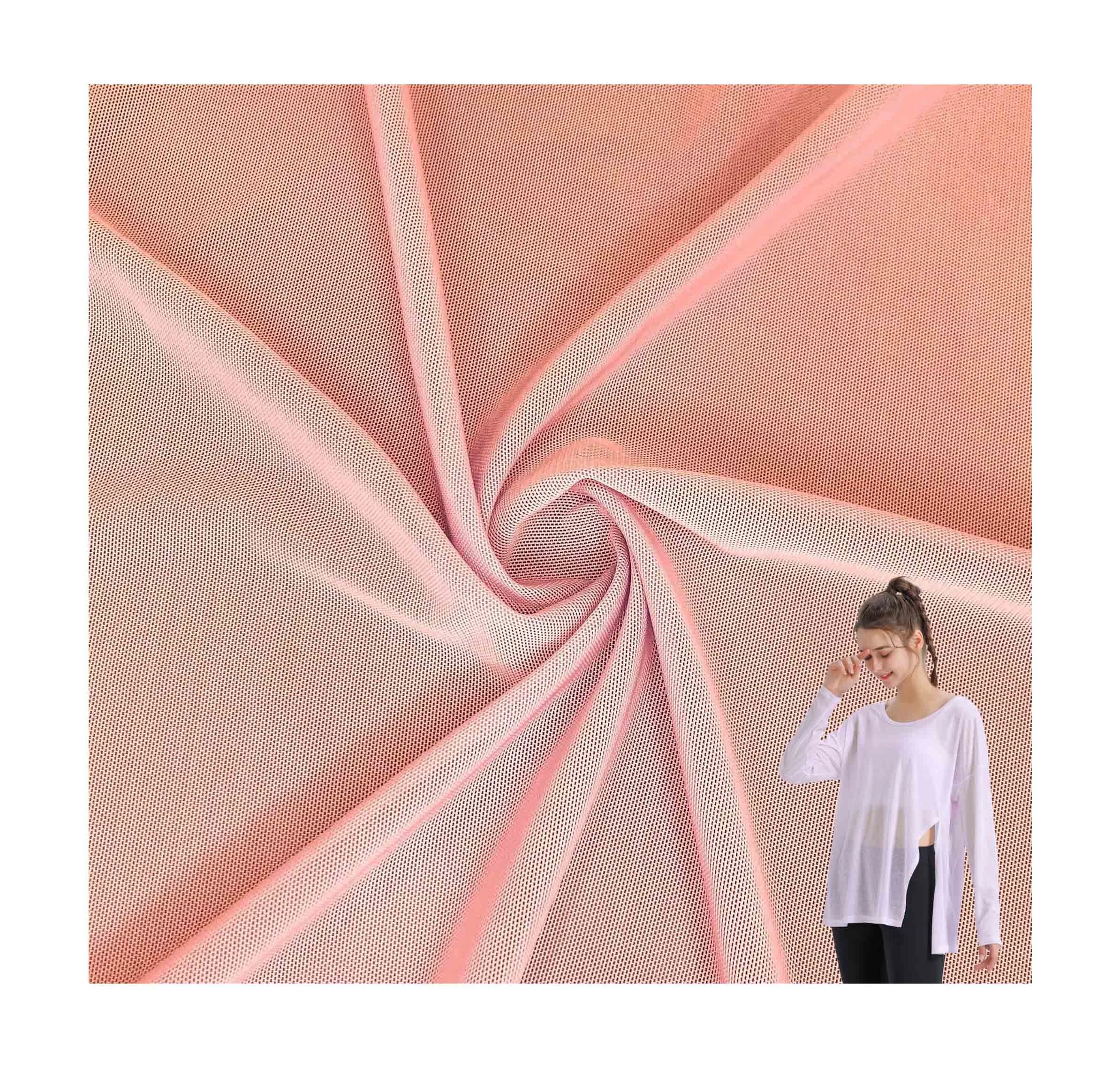 High Quality 180GSM Nylon 83% Spandex 17% Power Net Mesh 4 Way Stretch Fabric For Underwear Sportswear