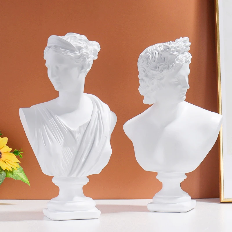BSCI Factory Polyresin 12.5in Greek Statue Classic Roman Bust Greek Mythology Sculpture for Home Decor