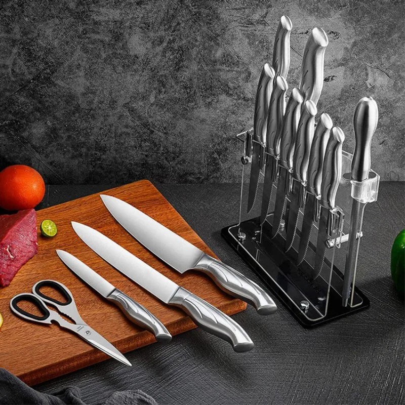 Customizable Professional Kitchen Knives Accessories Set Steel Knives Choice for Kitchen Restaurant