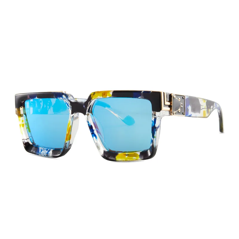 Foreign Trade Cross-Border Hot Style Sunglasses Male Millionaire With The Same Style Net Celebrity Model Square Sunglasses