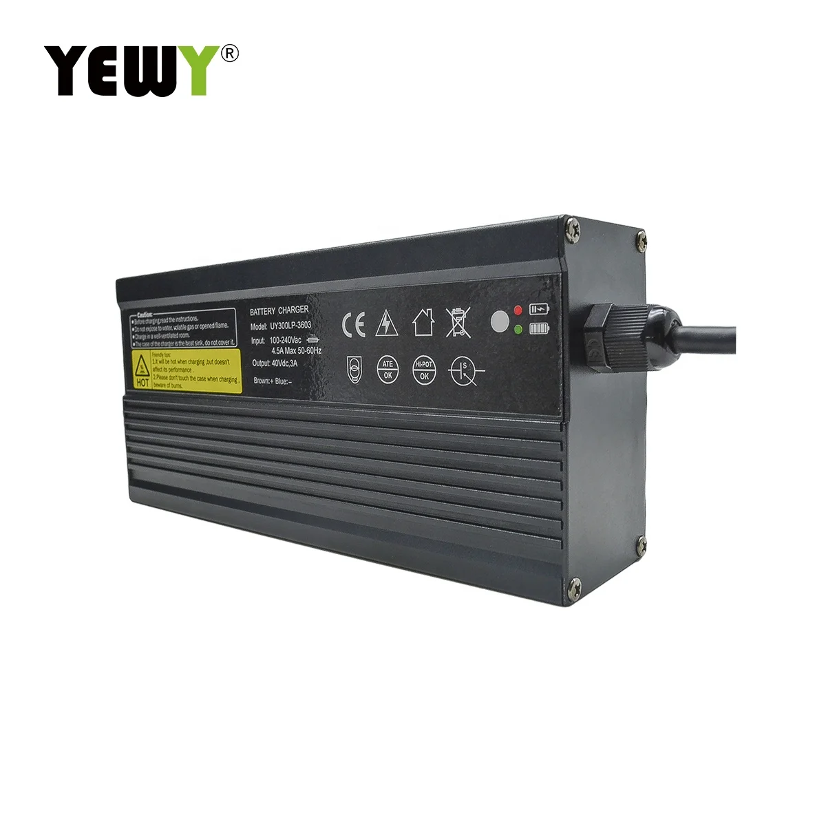 Uy300LP 24 Volt 10A Lithium Battery Charger 12V 16A Lifepo4 Adjustable Battery Charger