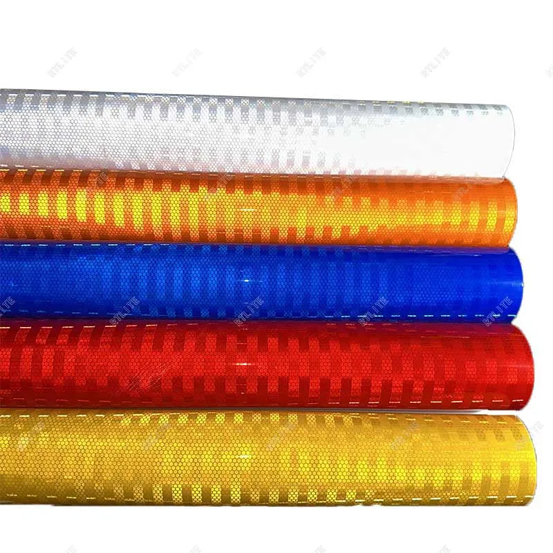 Safety Reflect Adhesion Yellow Color Diamond Grade Self Adhesive Reflective Film Roll Acrylic Reflective Sheeting Kiwalite