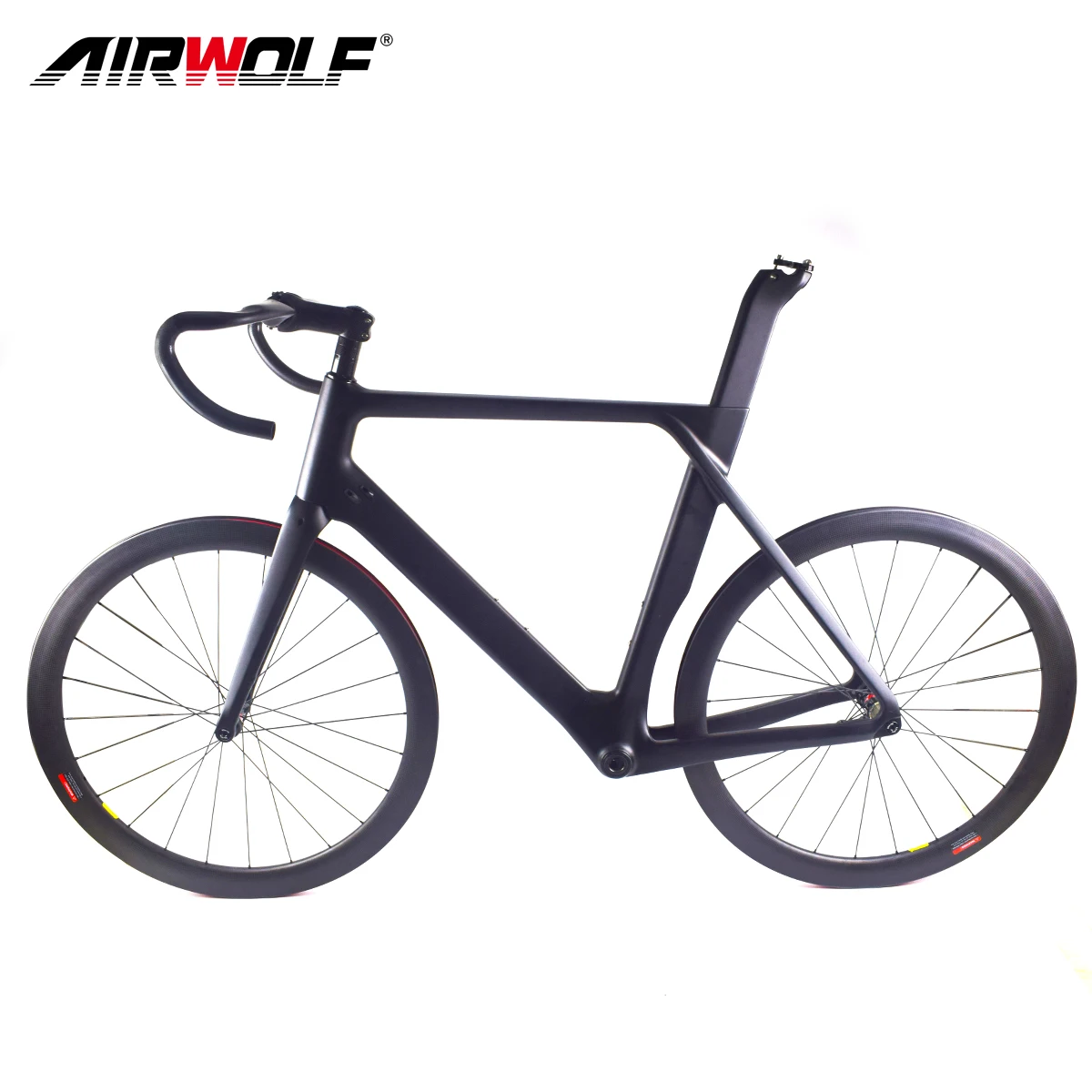Full Carbon Disc Brake Carbon Wheelset Thru Axle Front 100*12mm Rear 142*12mm With Handlebar/Stem Carbon Bike Road Bike Frameset