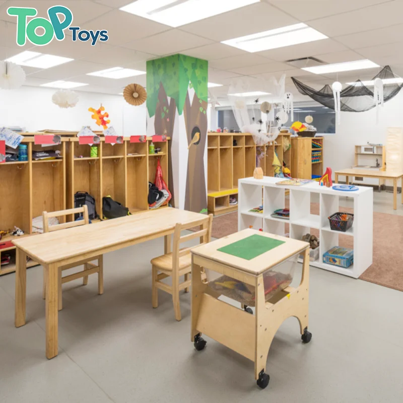 TOP Montessori Early Childhood Classroom Furniture For Nursery Lockers And Storage Cabinets For Preschool Cubbies On Wheels