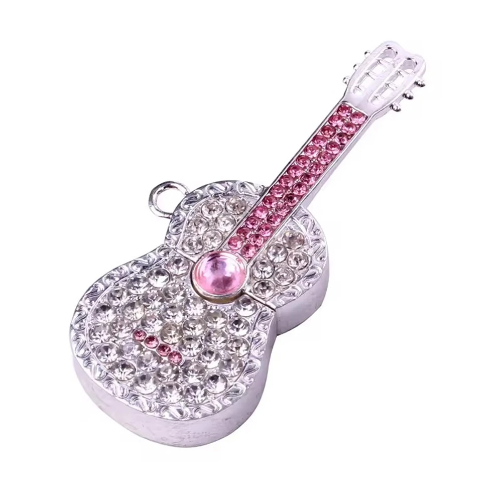 Gift 64gb 32gb 16gb 8gb 4gb Beautiful Pendrive Crystal Guitar U Disk Memoria Flash Drive nice gifts diamond