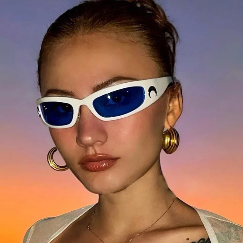 Boxun Y2K Personality Steampunk Radian Unbreakable Cool Fashion Men Women Oval Cycling Sports Sunglasses 2022