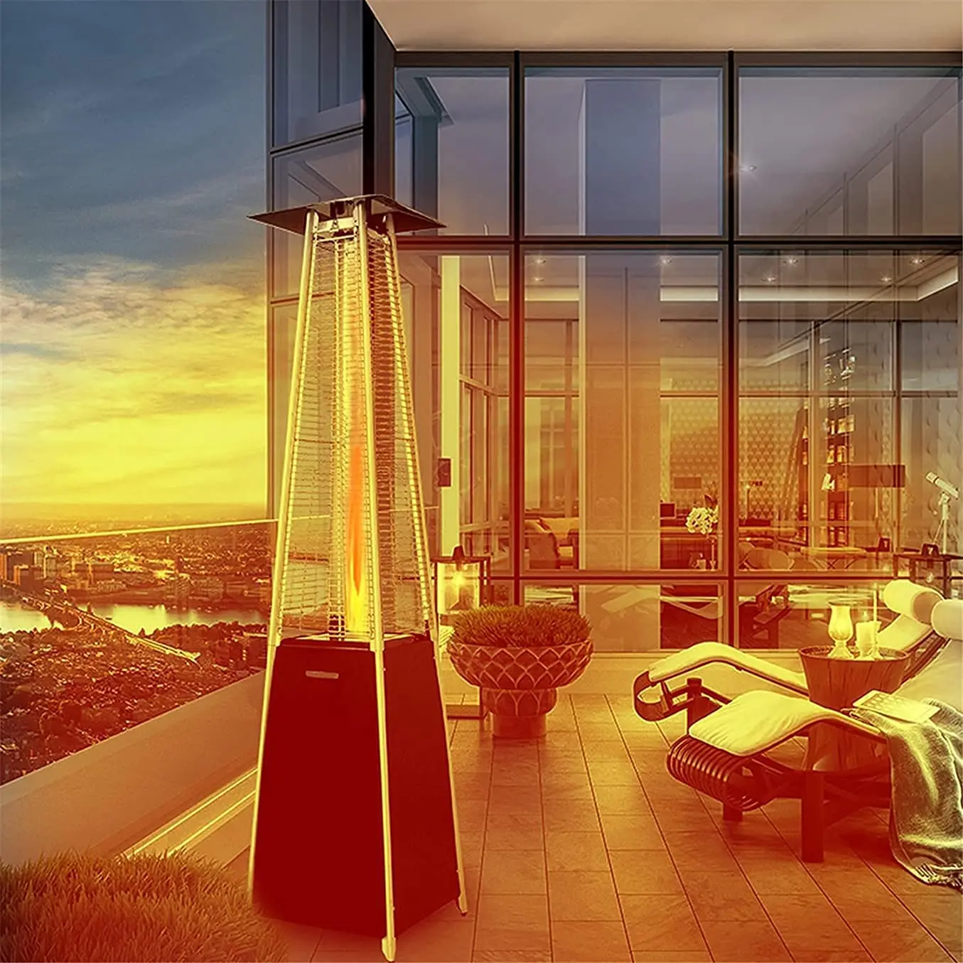 Стоячий водонепроницаемый пирамидный пропановый инфракрасный обогреватель для внутреннего дворика наружный обогреватель для внутреннего дворика газовый обогреватель для внутреннего дворика