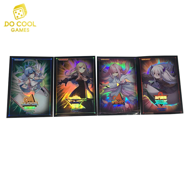 Art Printed Hologram Anime sexy girl trading Card Game Sleeves Protector Inner Printed Card Sleeves