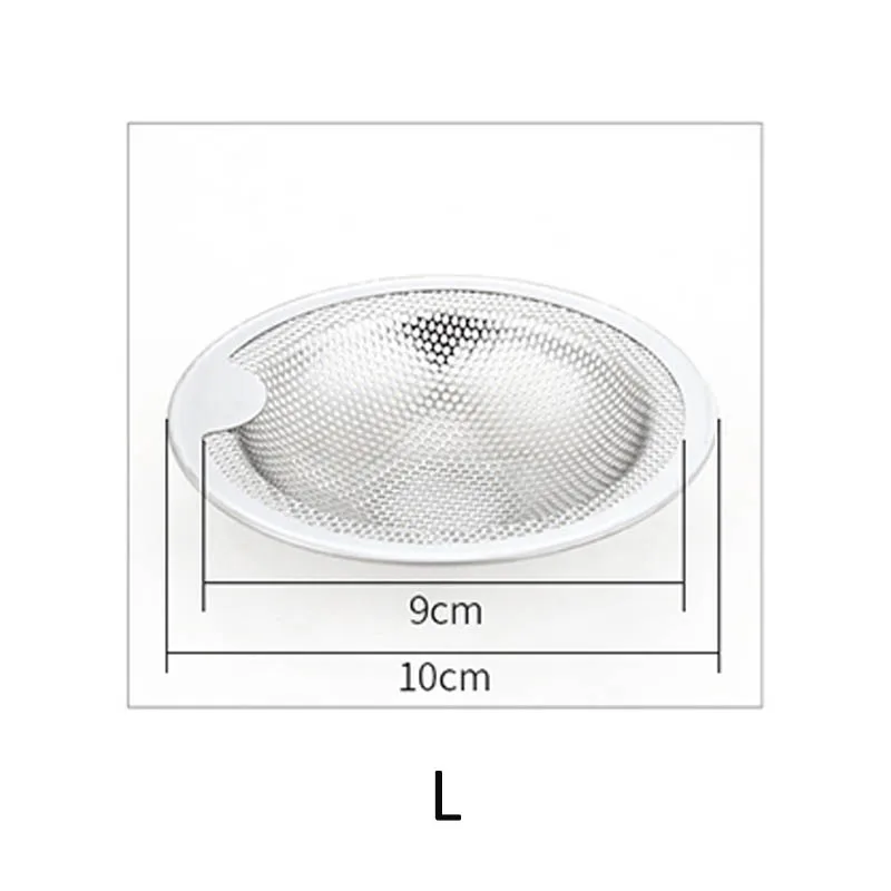 1Pcs Bathtub Hair Catcher Basin Drainage Shower Drain Hole Filter Mesh Portable Stainless Steel Sink Strainer Kitchen Trap