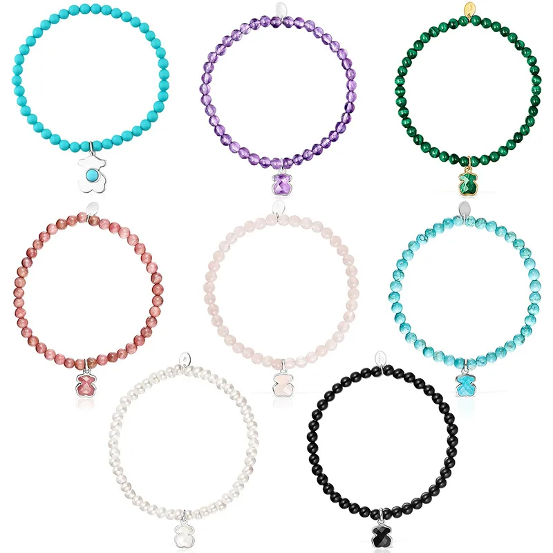 High quality spanish bear brand luxury bead bracelet sterling silver 925 bracelet For touses style Ladies Fashion jewelry making