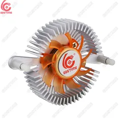 Computer DC 12V 5V 2Pin 80mm VGA Round Aluminum Heatsink Cooler Fan 64*14