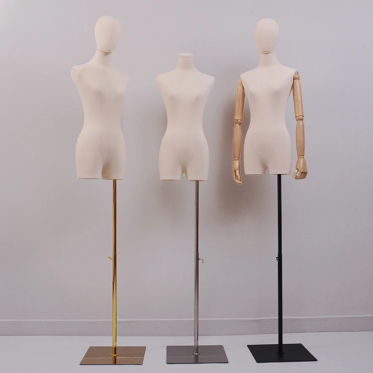 cheap plastic sexy adjustable with movable arms large stand bust mannequin