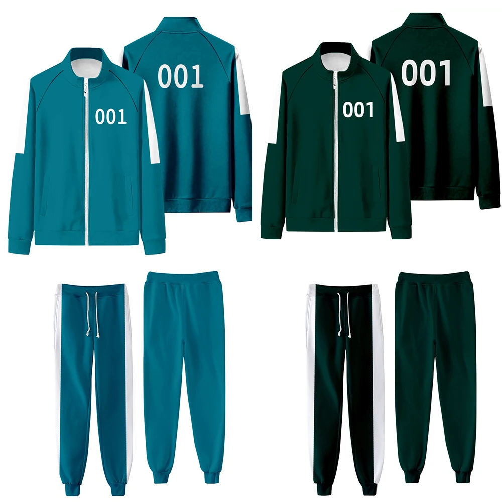 Hot Sale Squid Game Cosplay Jacket Suit Clothes Hoodie Sportswear Sweatshirt Halloween Squid Game Costumes