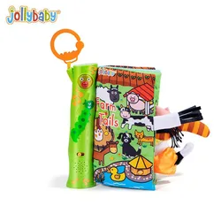 Jollybaby Touch And Feel Animal Tails English Learning Children Musical Sound Cloth Book Baby Educational Toys