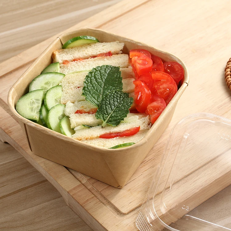 Рекламный контейнер для упаковки продуктов из крафт-бумаги
