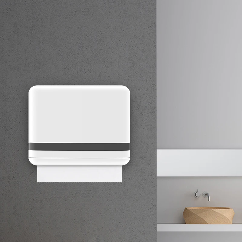 New Hotel Bathroom Wall Mount Plastic Hand Towel Toilet Tissue Roll Cover Paper Dispenser Holder