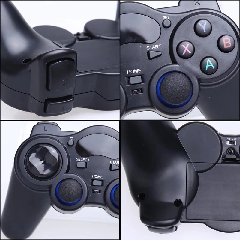 2.4G Game Controller Wireless Gamepad Joystick For PS3 Android TV Box Analog Sticks with OTG Adapters USB Receivers d40
